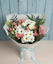 Букет цветов из:  Розы, Лизиантусы и Хризантемы в Ишимбае