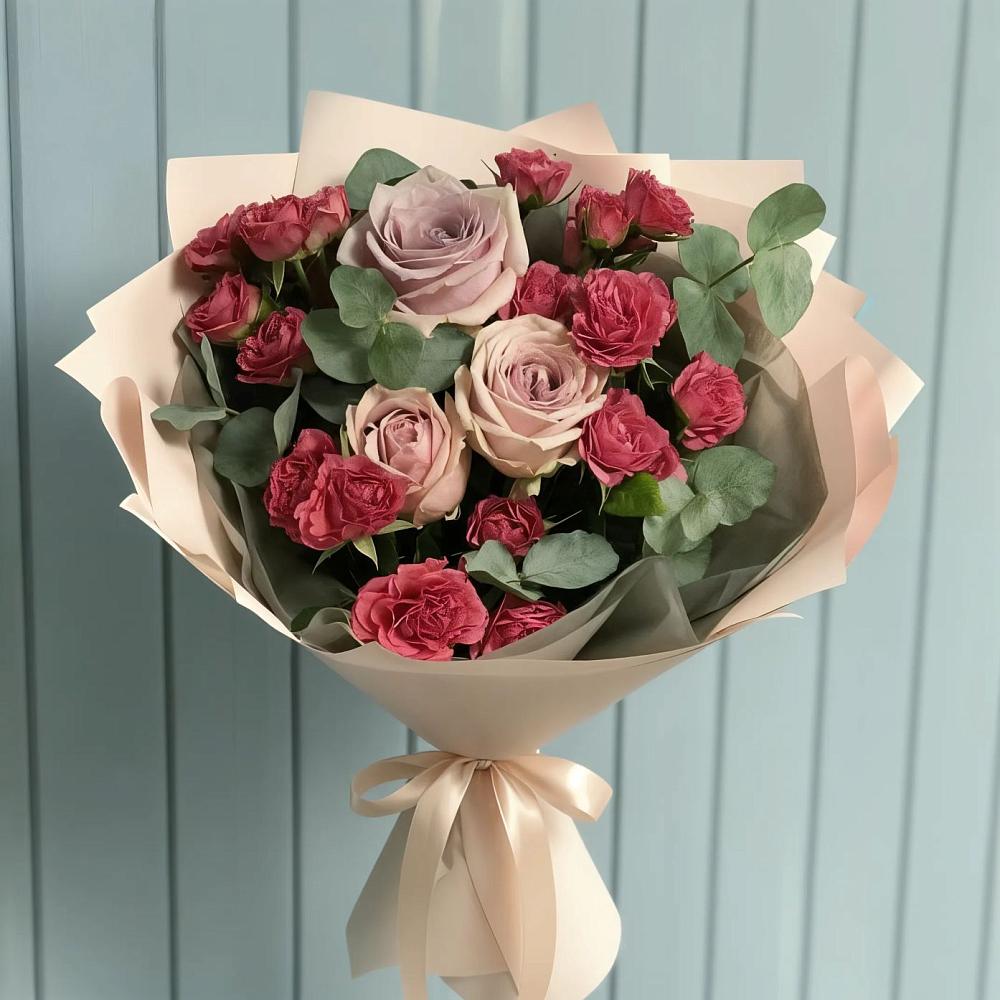 Букет цветов из: Гвоздики и Розы в Ишимбае