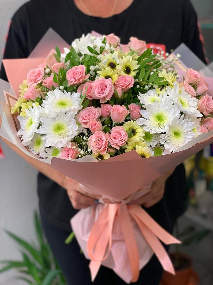 Букет цветов из: Розы и Хризантемы в Ишимбае