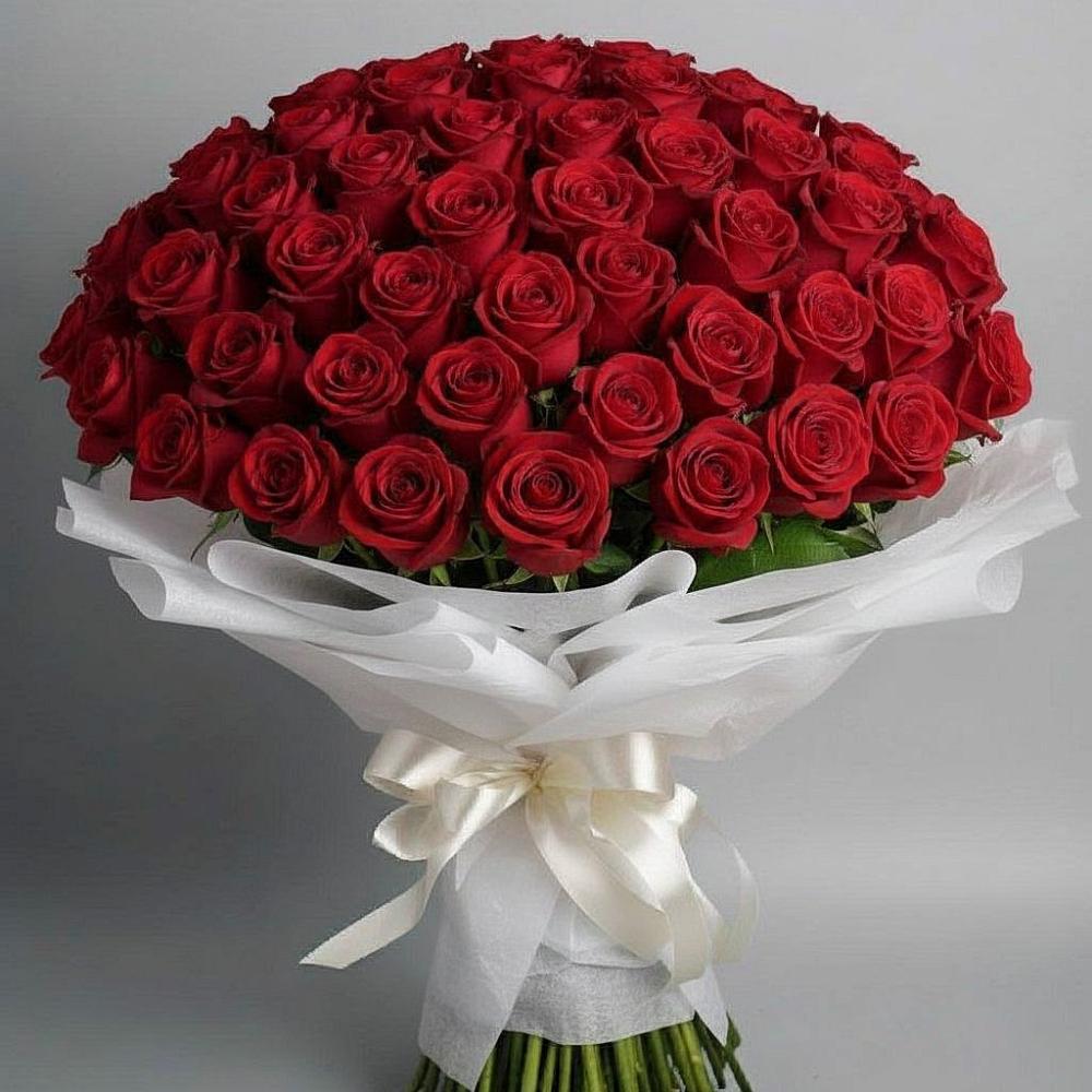 Букет 101 Красная роза Блэк Мэджик в Ишимбае