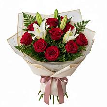 Букет цветов из:  Лилии и Розы в Ишимбае