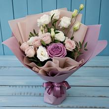 Букет цветов из:  Розы и Лизиантусы в Ишимбае