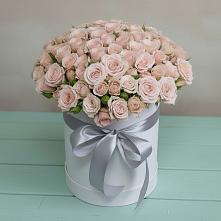 Цветочная композиция из Розы в шляпной коробке в Ишимбае