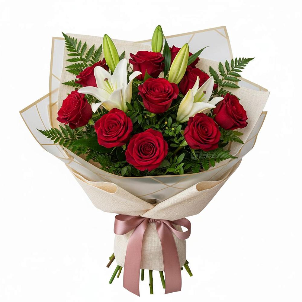 Букет цветов из: Лилии и Розы в Ишимбае