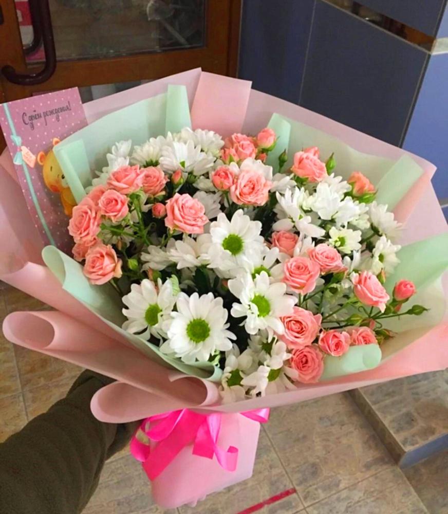 Букет цветов из: Розы и Хризантемы в Ишимбае