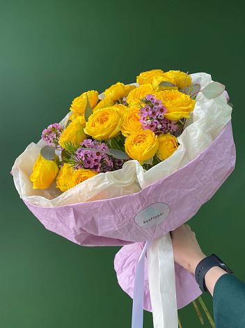 Букет Кустовые желтые розы в Ишимбае