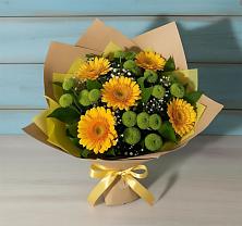 Букет цветов из:  Герберы и Хризантемы в Ишимбае