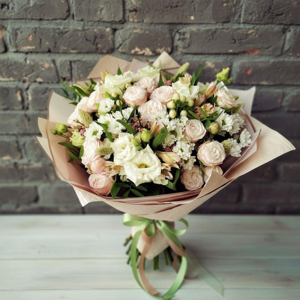 Букет цветов из: Альстромерии, Розы и Хризантемы в Ишимбае