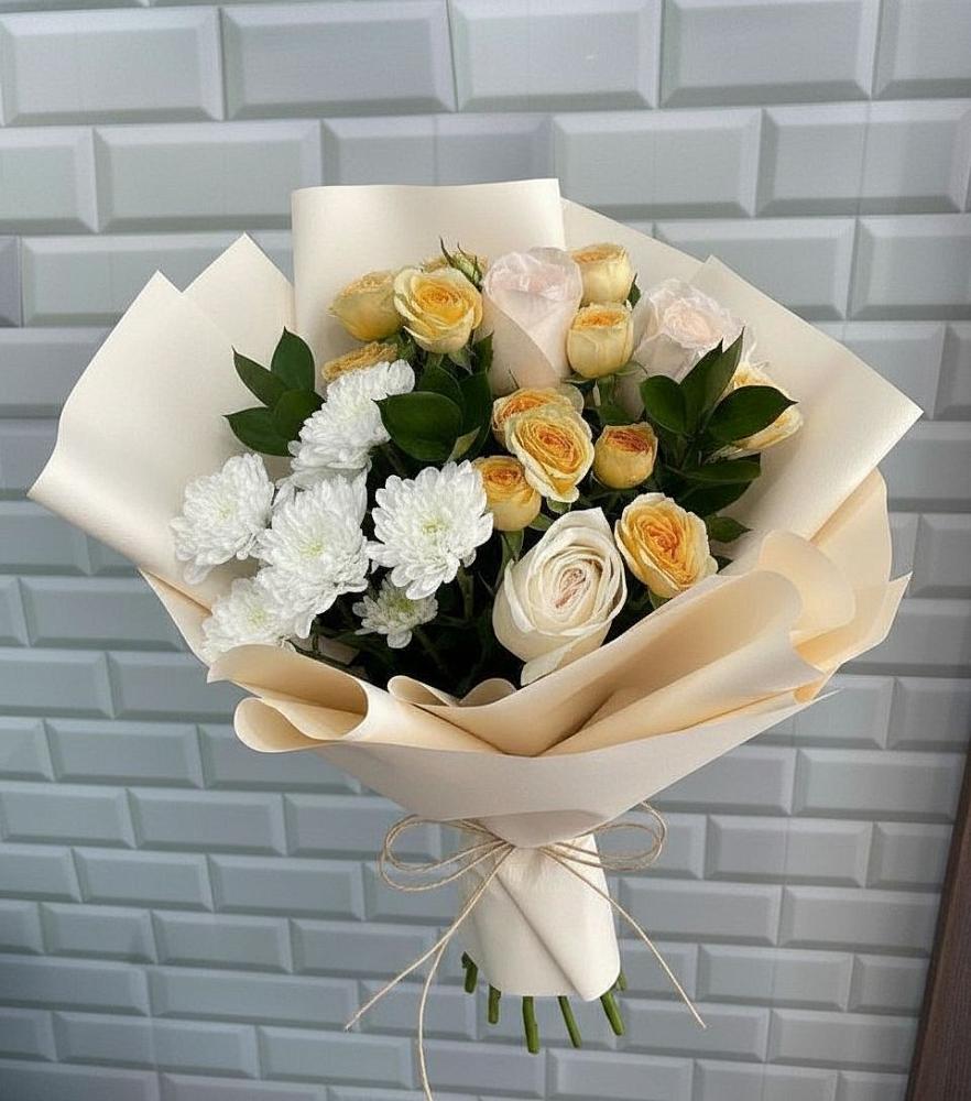 Букет цветов из: Розы и Хризантемы в Ишимбае