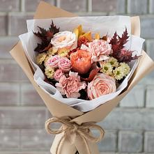 Букет цветов из:  Гвоздики, Хризантемы и Розы в Ишимбае