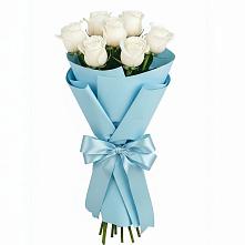 Букет 7 белых роз Проуд в Ишимбае