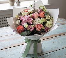 Букет цветов из:  Розы, Лизиантусы и Гвоздики #REPLACE_PRED# Ишимбае