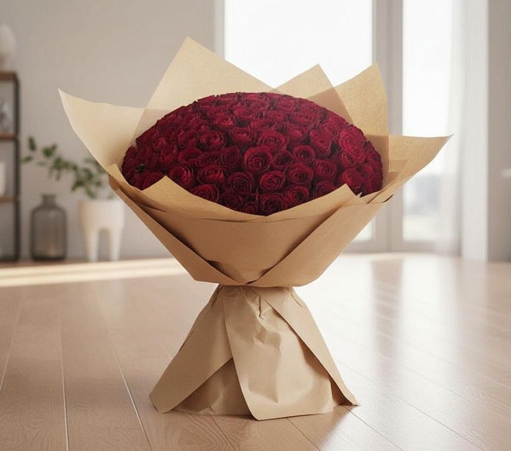 Букет 101 Красная роза в Ишимбае