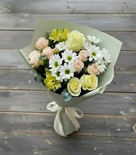 Букет цветов из:  Альстромерии, Розы и Хризантемы в Ишимбае