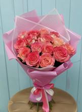 Букет 15 Розовых роз Равель #REPLACE_PRED# Ишимбае