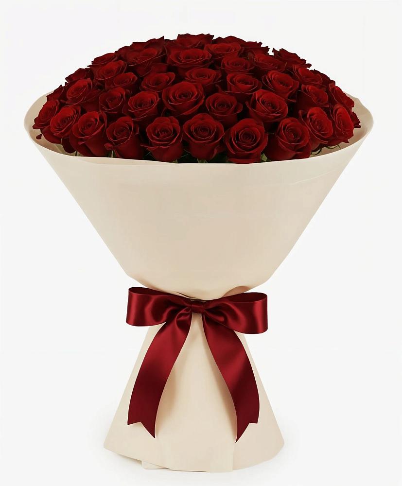 Букет 101 Бордовая роза Блэк Бакарра в Ишимбае