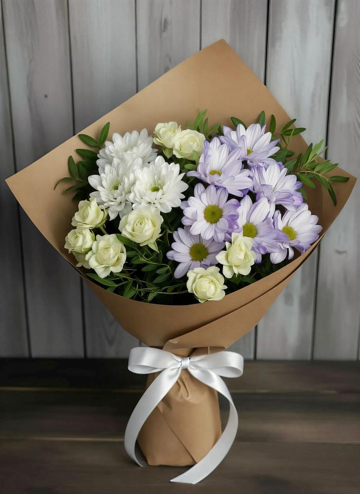 Букет цветов из: Хризантемы и Розы в Ишимбае