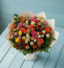 Букет Микс из разноцветных кустовых роз #REPLACE_PRED# Ишимбае